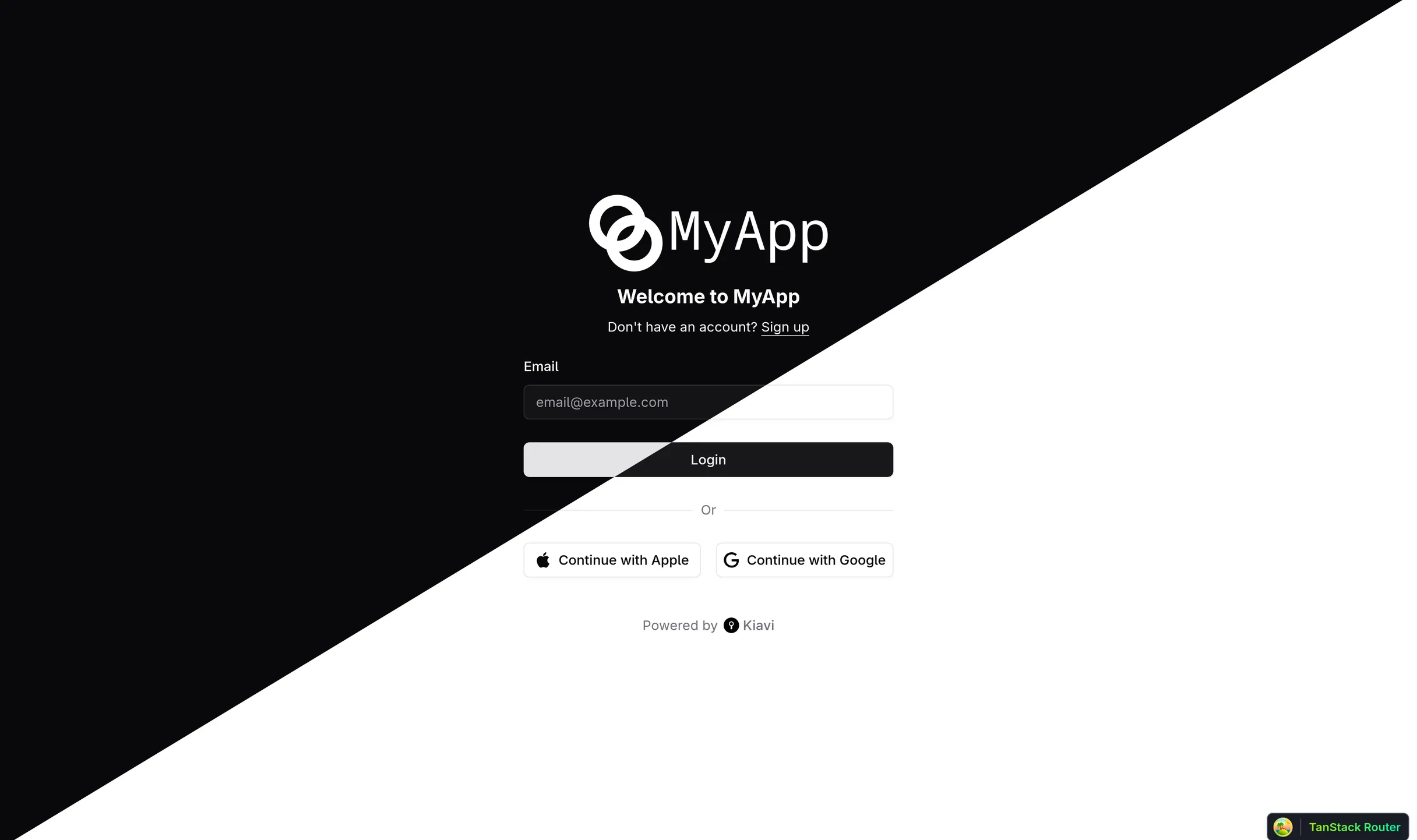 Kiavi login example